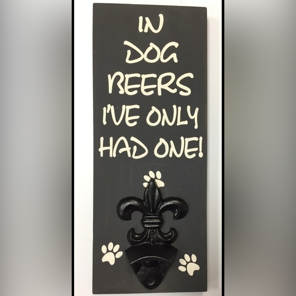 Bottle Opener on Hand Painted‎ Wood - Picture 1 of 2